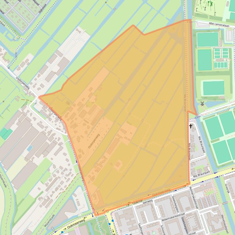 Kaart van postcodegebied 1067SX.