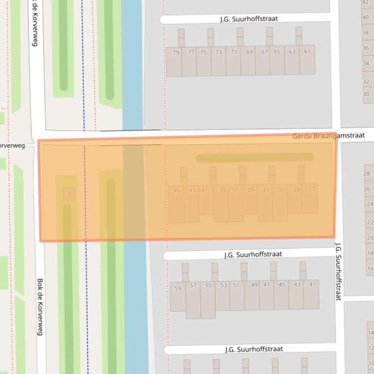 Kaart van postcodegebied 1067VM.