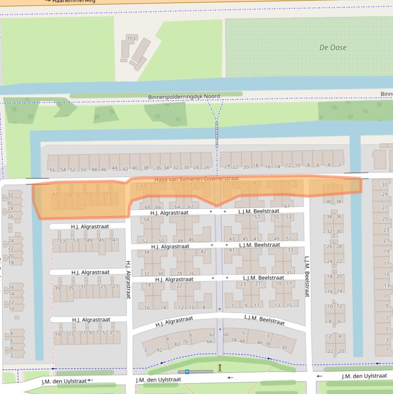 Kaart van postcodegebied 1067WP.