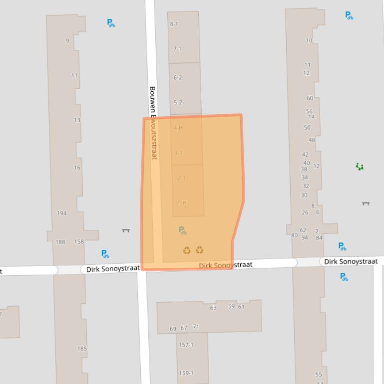 Kaart van postcodegebied 1067XK.
