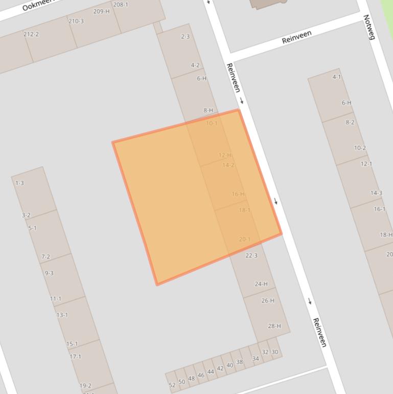 Kaart van postcodegebied 1068AB.