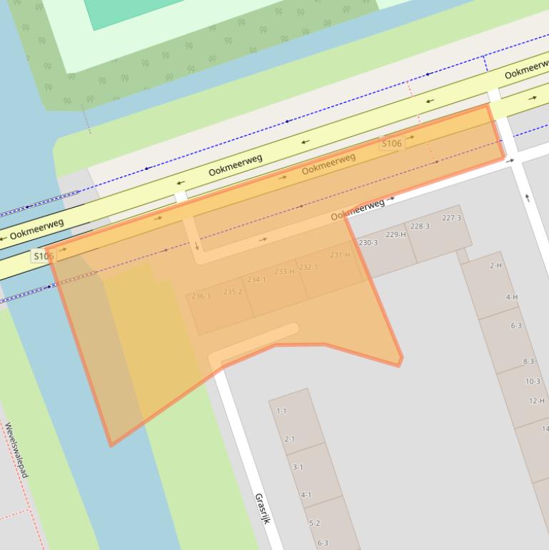 Kaart van postcodegebied 1068BC.