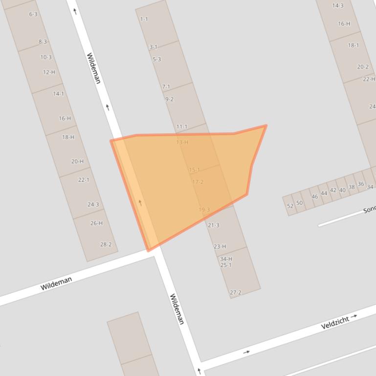 Kaart van postcodegebied 1068BG.