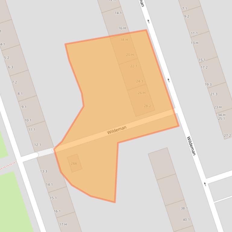 Kaart van postcodegebied 1068BL.