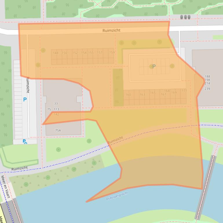 Kaart van postcodegebied 1068CS.