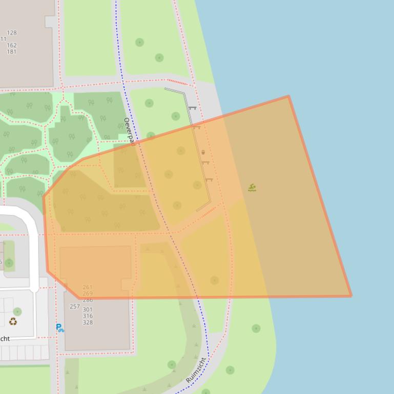 Kaart van postcodegebied 1068CX.