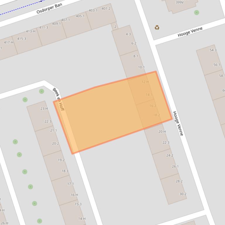 Kaart van postcodegebied 1068DC.