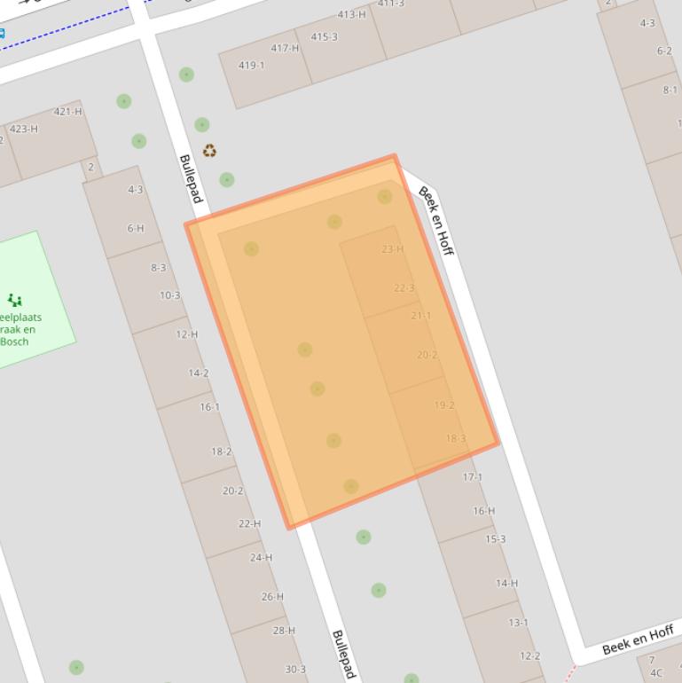 Kaart van postcodegebied 1068DH.