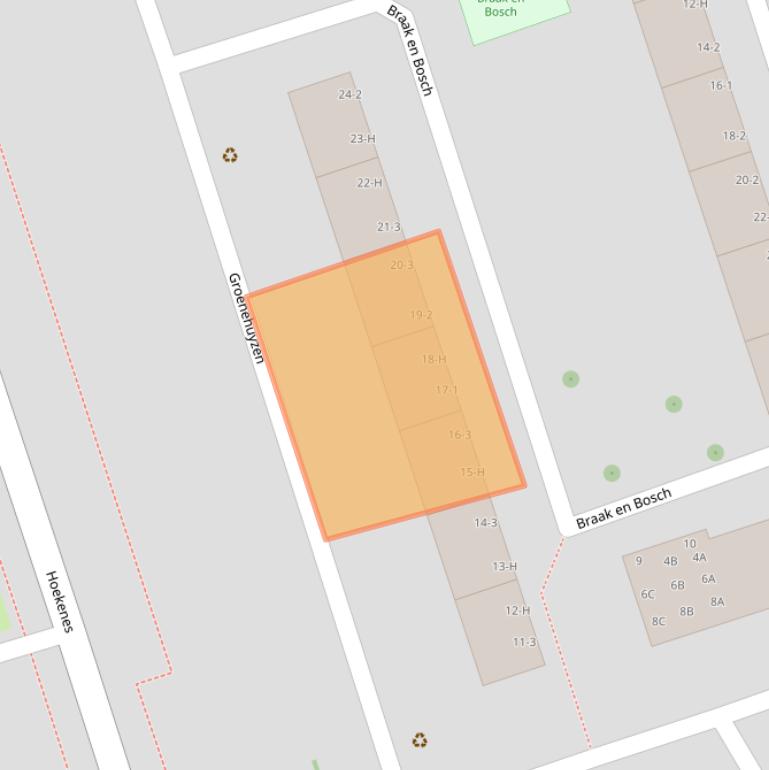 Kaart van postcodegebied 1068DN.