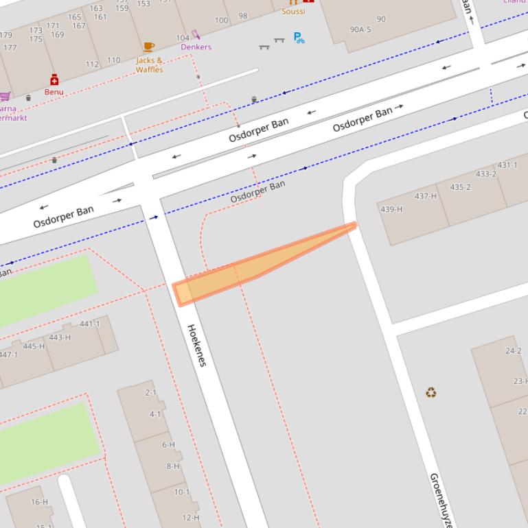 Kaart van postcodegebied 1068DR.