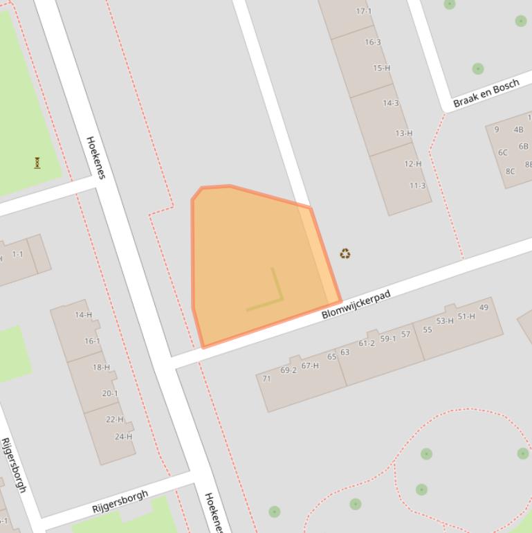 Kaart van postcodegebied 1068EA.