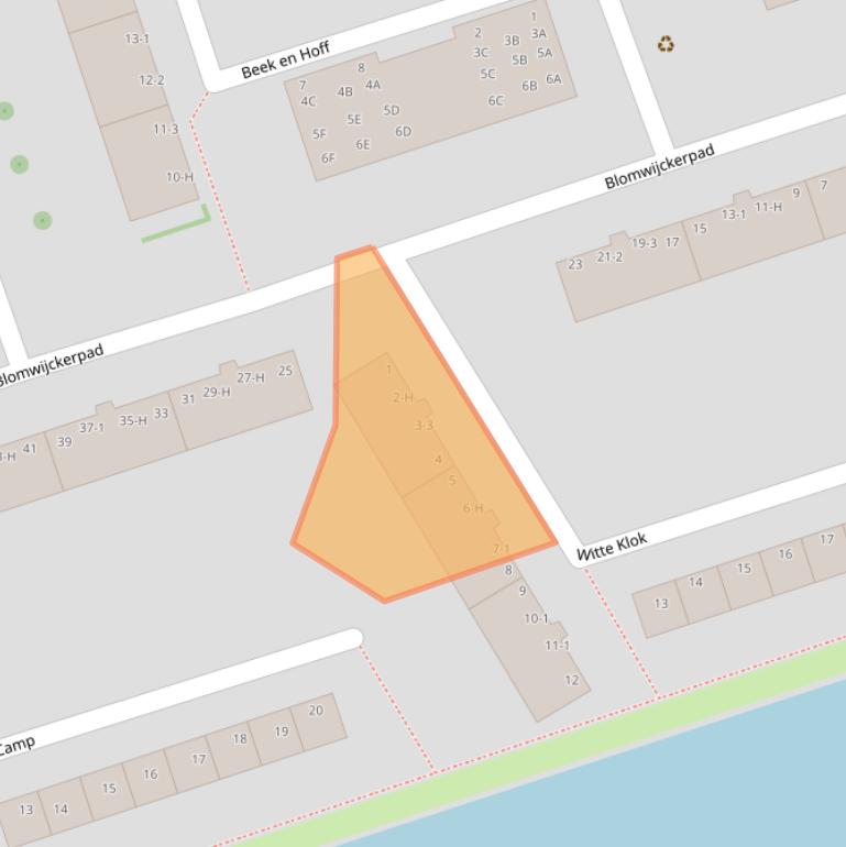 Kaart van postcodegebied 1068ED.