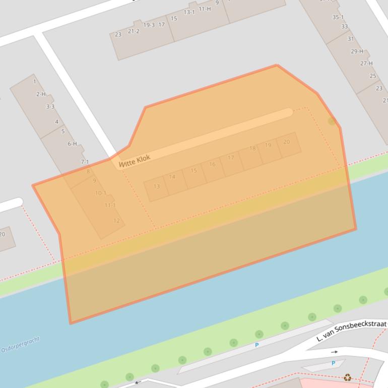 Kaart van postcodegebied 1068EE.