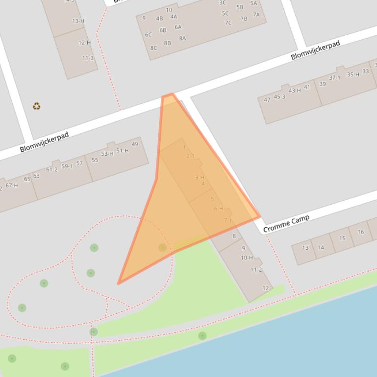 Kaart van postcodegebied 1068EG.