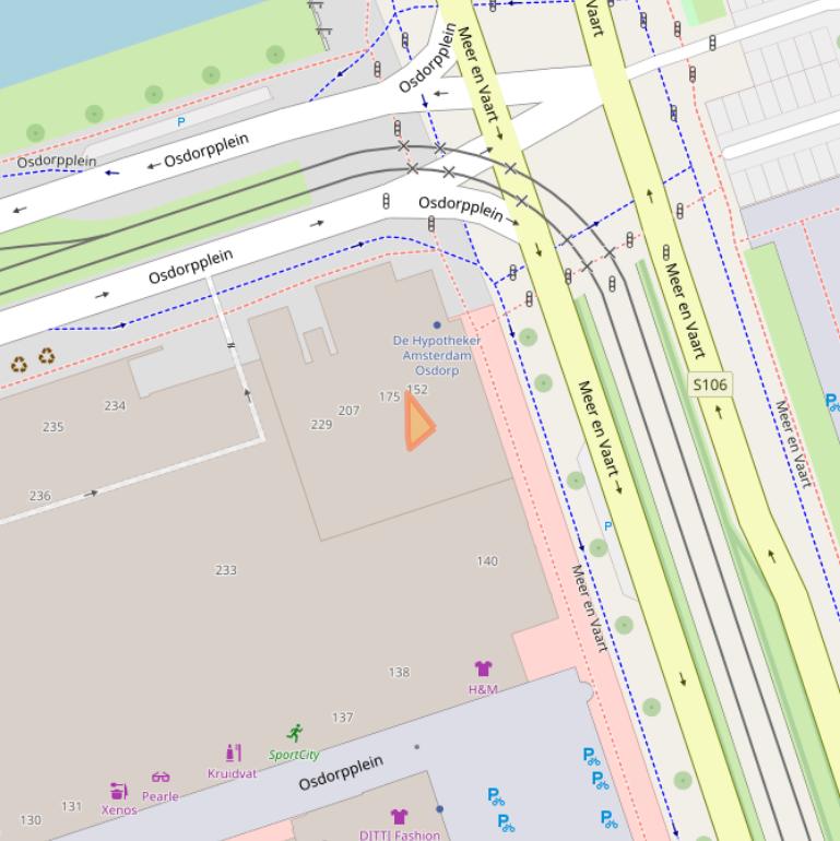 Kaart van postcodegebied 1068EP.