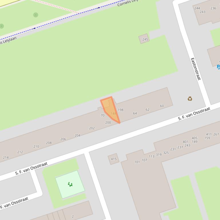 Kaart van postcodegebied 1068JM.