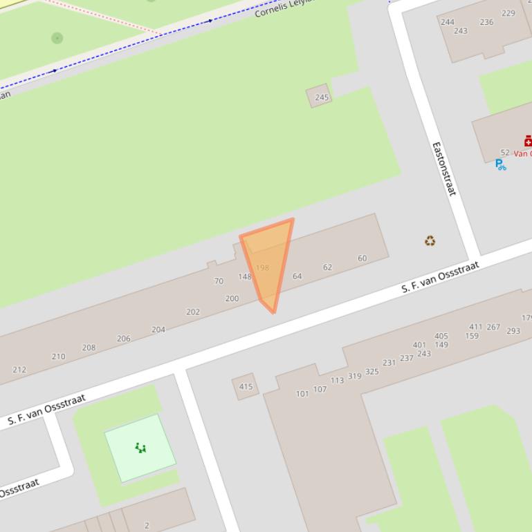 Kaart van postcodegebied 1068JN.