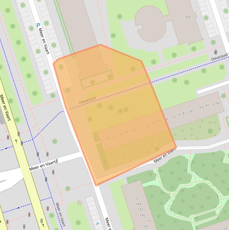 Kaart van postcodegebied 1068KW.