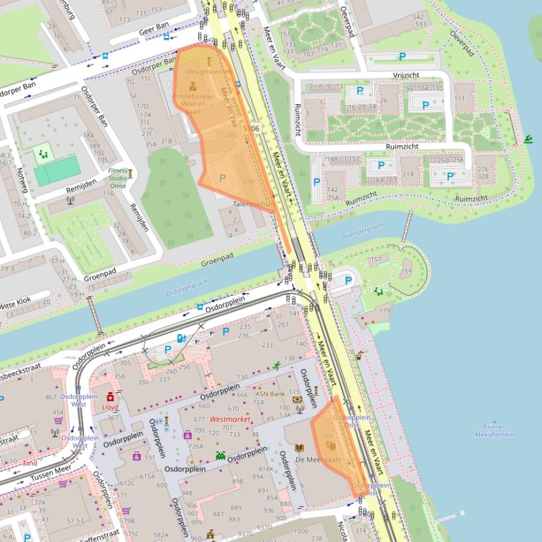 Kaart van postcodegebied 1068LE.