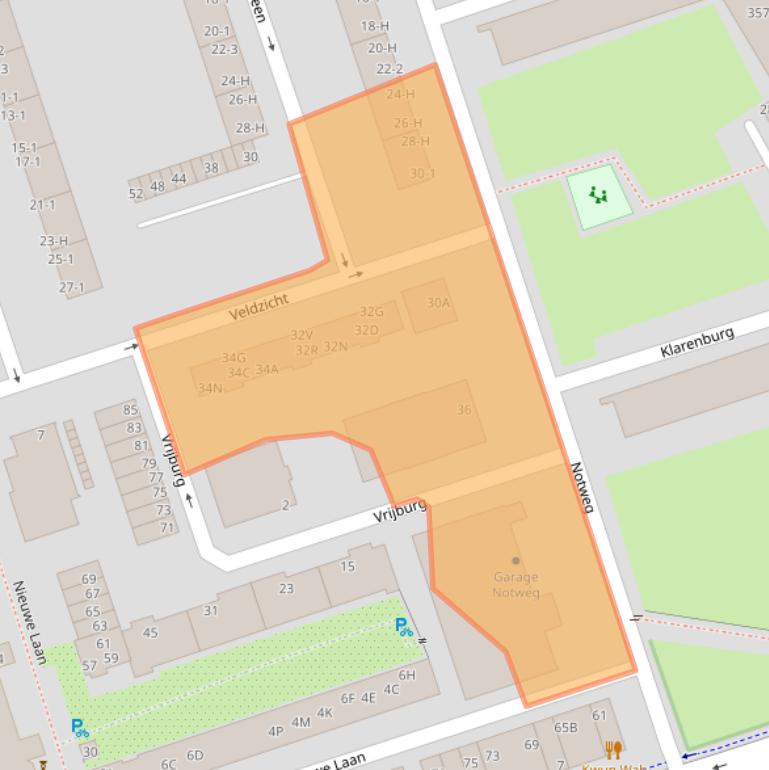 Kaart van postcodegebied 1068LL.