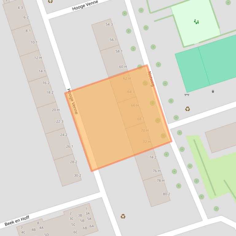 Kaart van postcodegebied 1068LN.