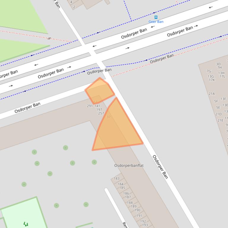 Kaart van postcodegebied 1068LR.