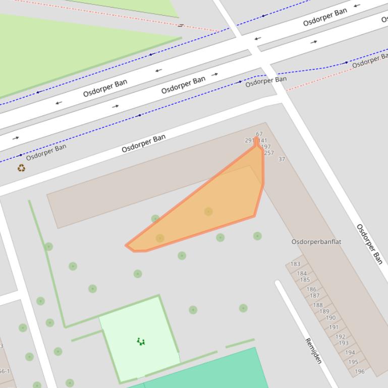 Kaart van postcodegebied 1068MB.