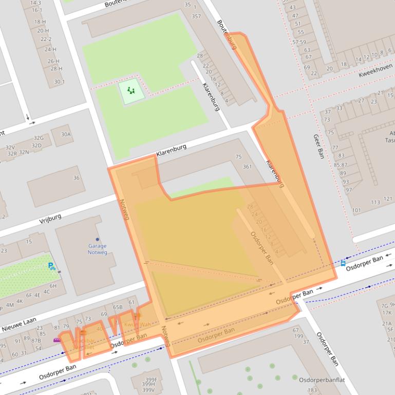 Kaart van postcodegebied 1068MH.