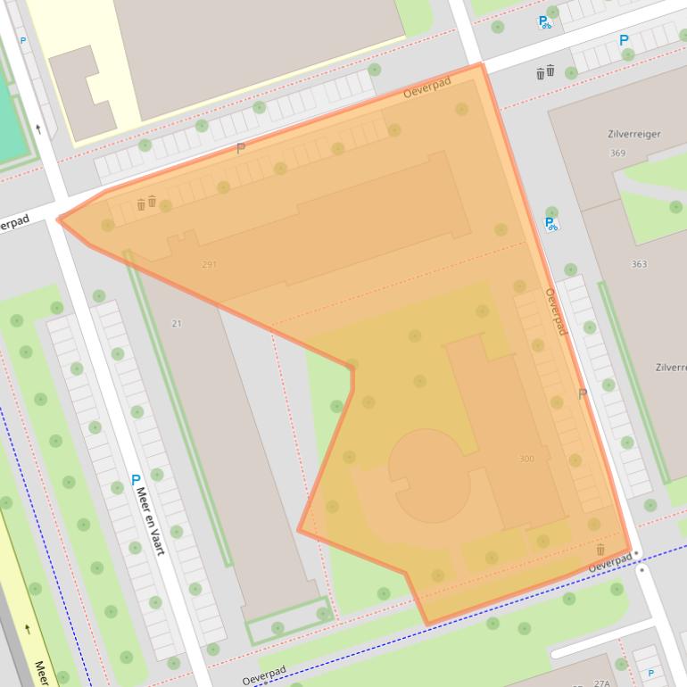 Kaart van postcodegebied 1068PJ.