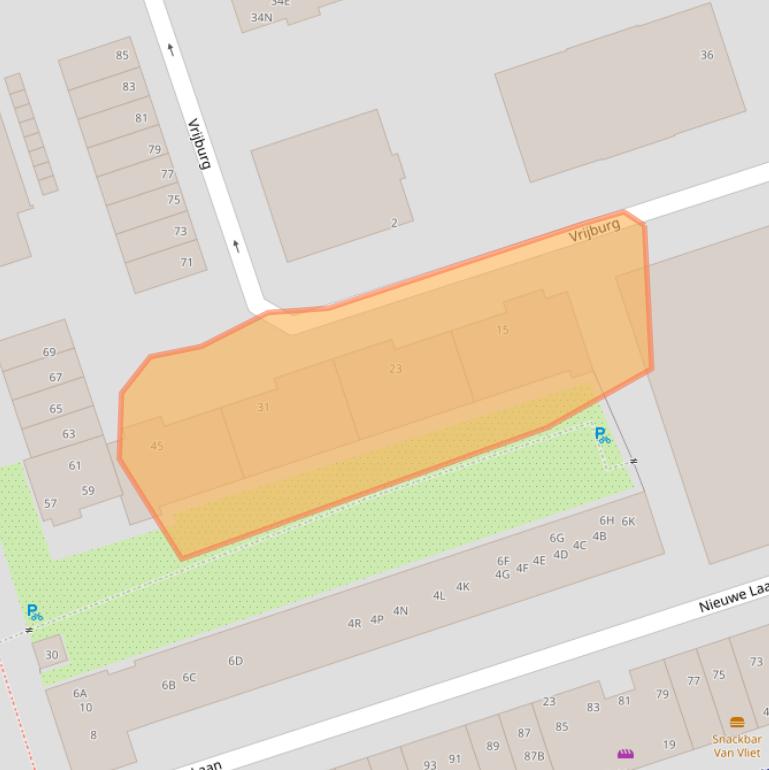 Kaart van postcodegebied 1068PN.