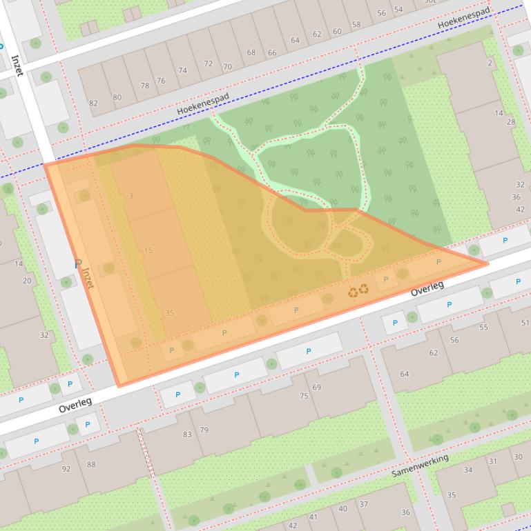 Kaart van postcodegebied 1068RC.
