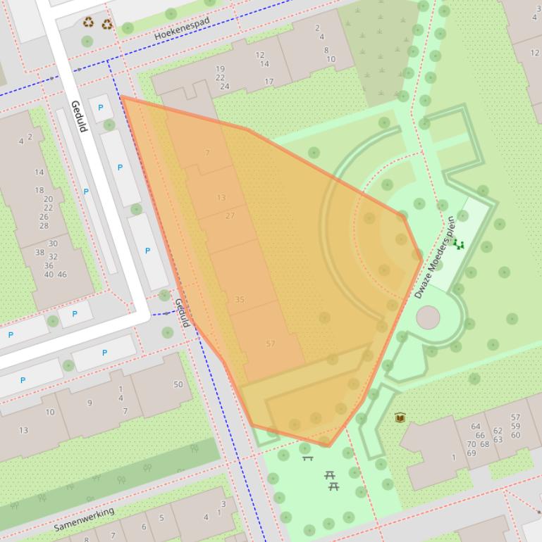 Kaart van postcodegebied 1068RH.