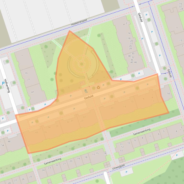 Kaart van postcodegebied 1068RK.