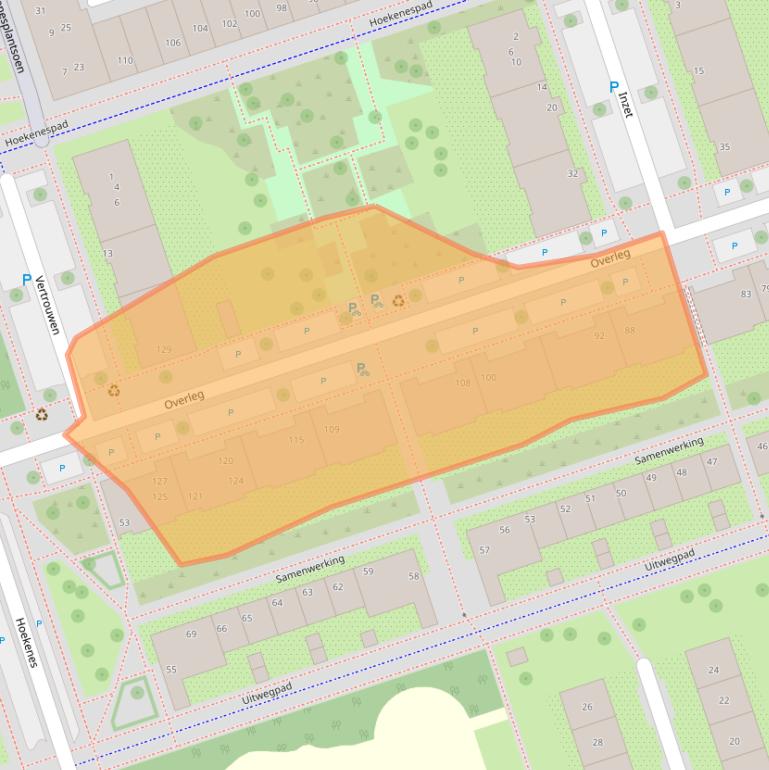Kaart van postcodegebied 1068RM.