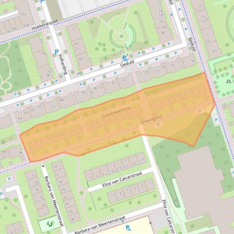 Kaart van postcodegebied 1068RN.