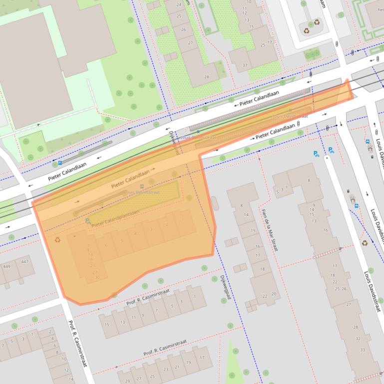 Kaart van postcodegebied 1068SN.