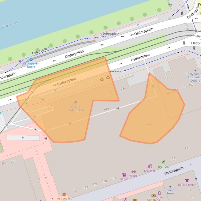 Kaart van postcodegebied 1068SW.