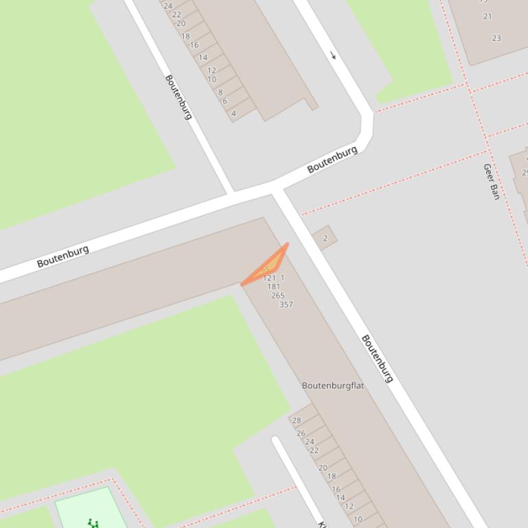 Kaart van postcodegebied 1068ZA.