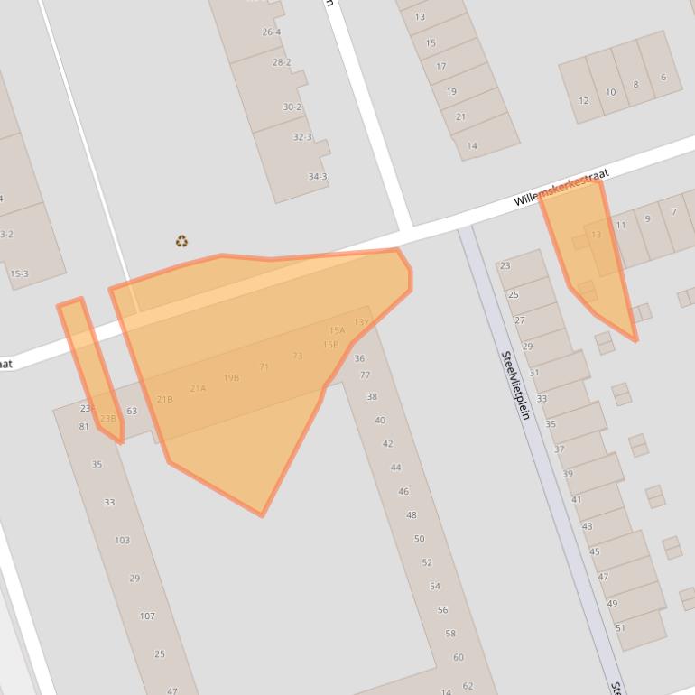 Kaart van postcodegebied 1069AB.