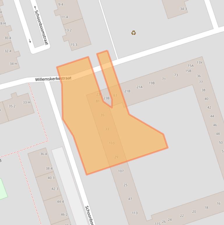 Kaart van postcodegebied 1069BE.