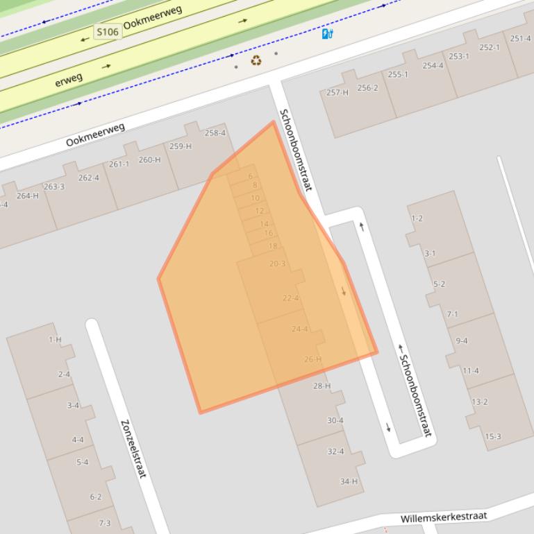 Kaart van postcodegebied 1069BH.