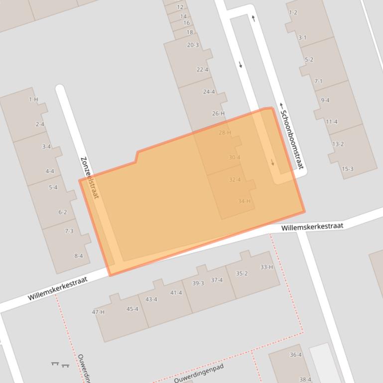 Kaart van postcodegebied 1069BJ.