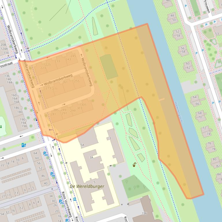 Kaart van postcodegebied 1069CW.