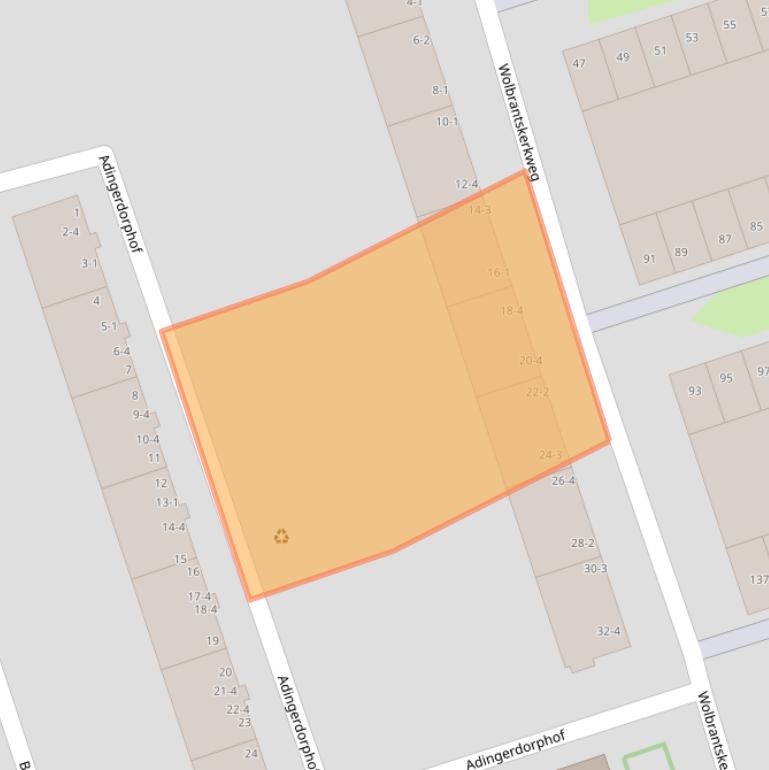 Kaart van postcodegebied 1069CZ.