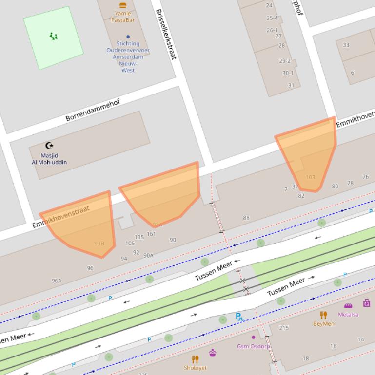 Kaart van postcodegebied 1069DJ.