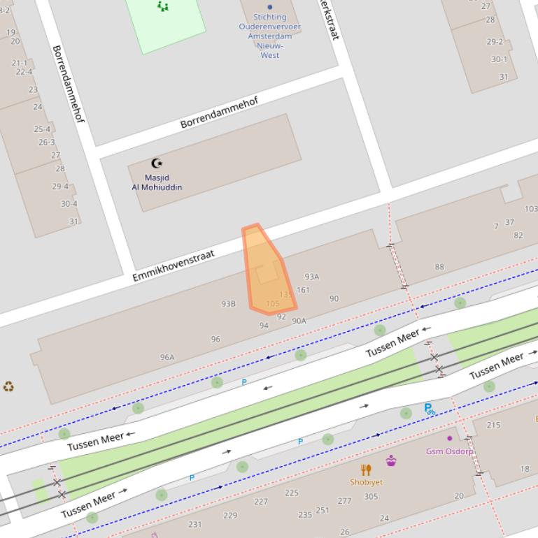 Kaart van postcodegebied 1069DK.