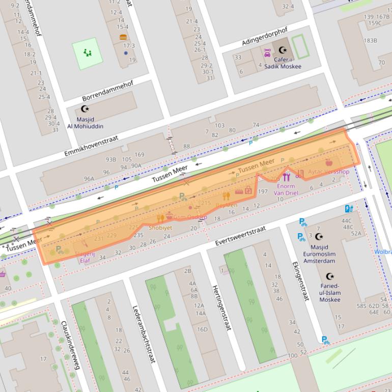 Kaart van postcodegebied 1069DN.