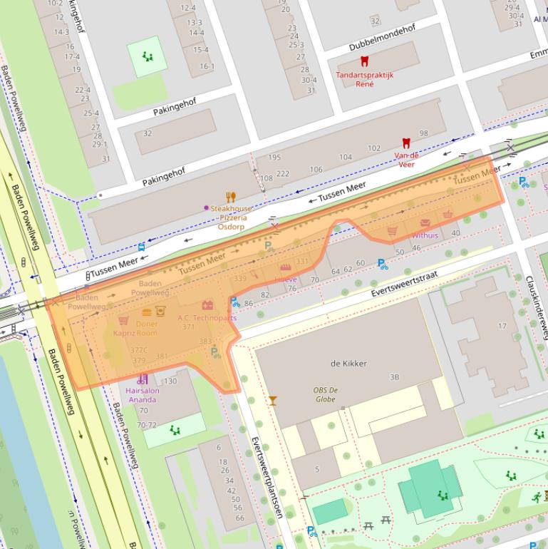 Kaart van postcodegebied 1069DR.