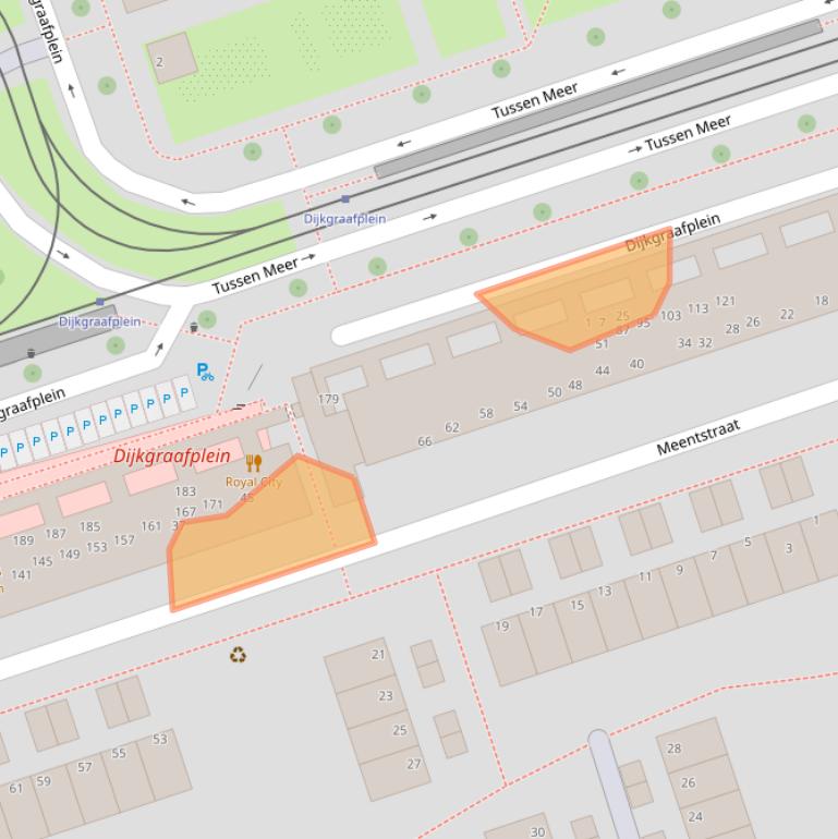 Kaart van postcodegebied 1069EK.