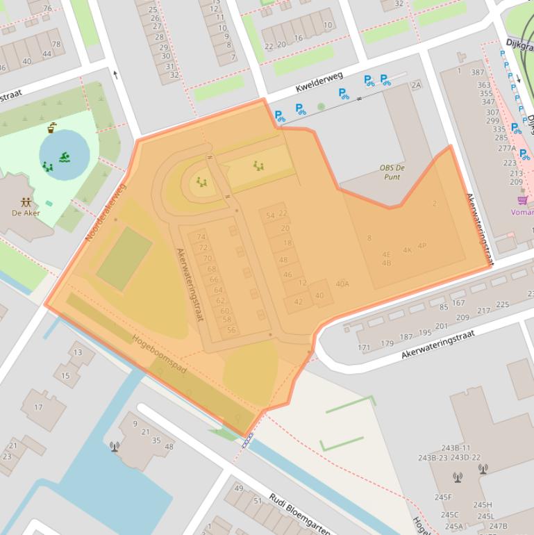 Kaart van postcodegebied 1069GE.